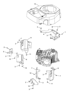 Kohler Zt730-3011 Blower Housing And Baffles Diagram and Parts List for Z-FORCESZ48 (53ATDFJB-53ATDFJB050)(2014) Cub Cadet Lawn Tractor